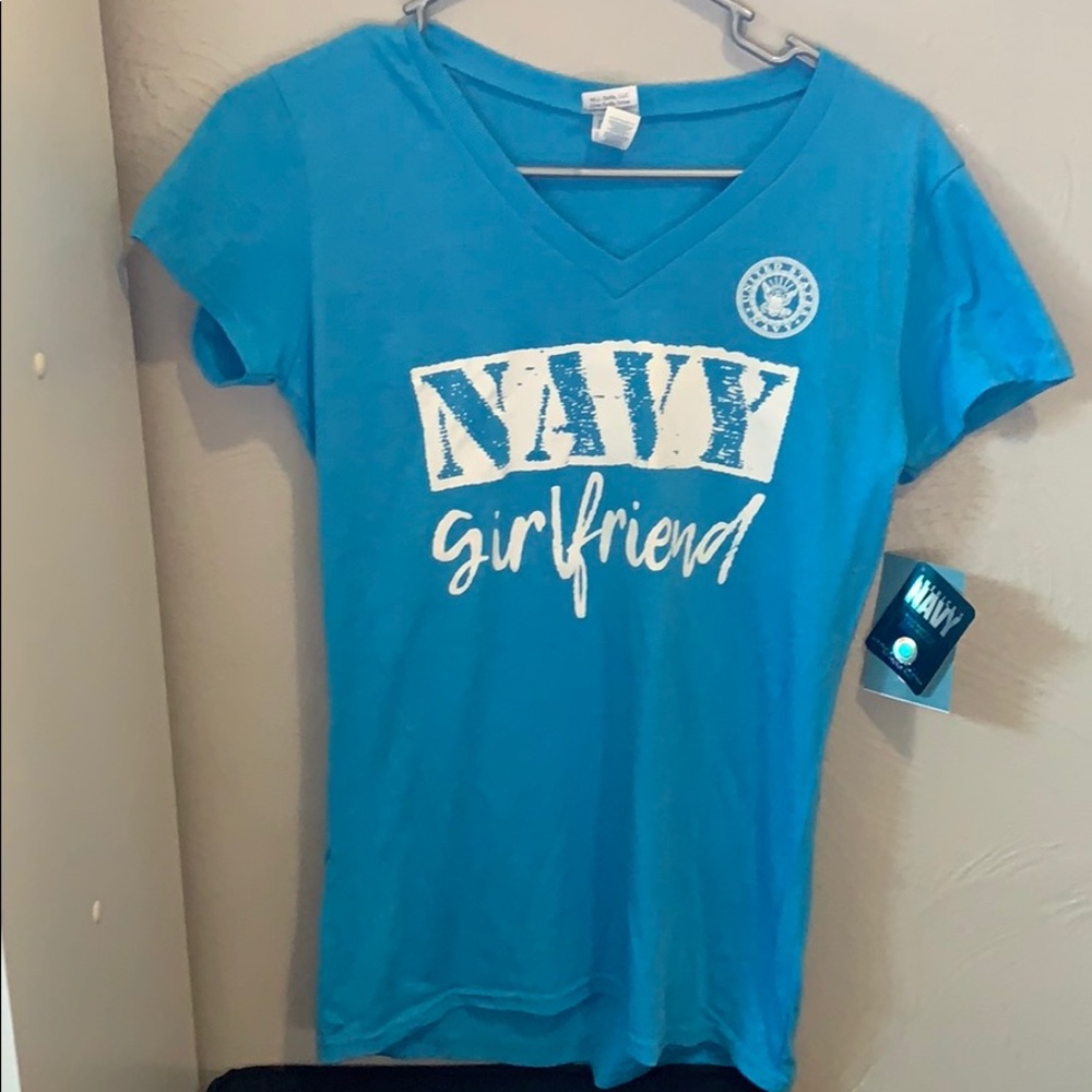 Navy girlfriend T-shirt